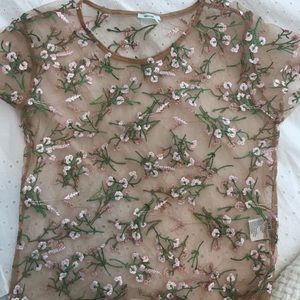 Pink floral Urban Outfitters top